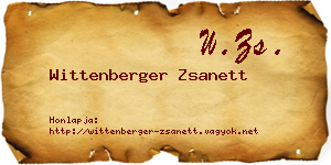 Wittenberger Zsanett névjegykártya